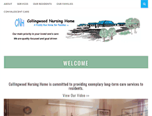 Tablet Screenshot of collingwoodnursinghome.ca